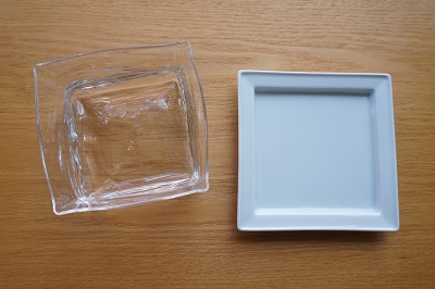 白磁とガラスの組み合わせ <br>Cordinate of white porcelain and glass