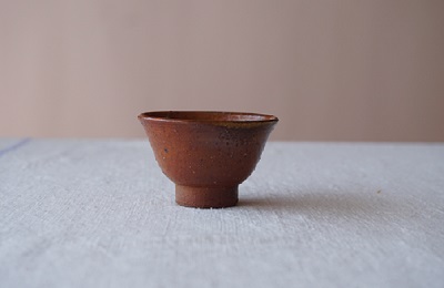 備前焼の煎茶碗（登り窯）<br>Tea cup of Bizen ware (wood kiln)