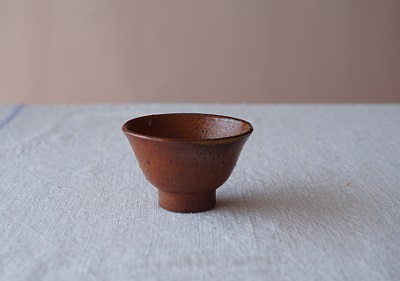 備前焼の煎茶碗（登り窯）<br>Tea cup of Bizen ware (wood kiln)